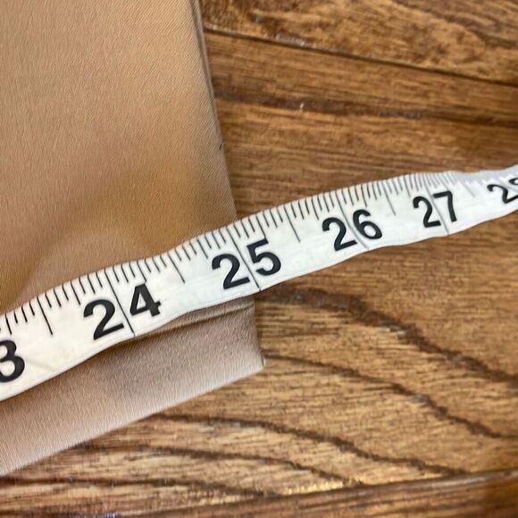 Mango high rise tan tapered straight leg trouser pants 4 - Picture 8 of 13